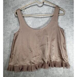 Elizabeth And James Light Pink Cami Tank Top Women’s Size S Ruffle Hem